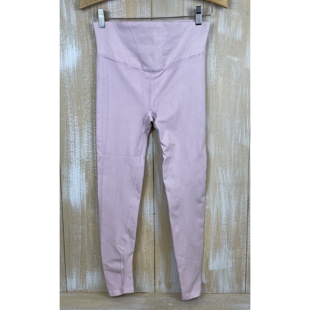 Free People MOVEMENT Light Pink Ribbed Leggings Size M/L